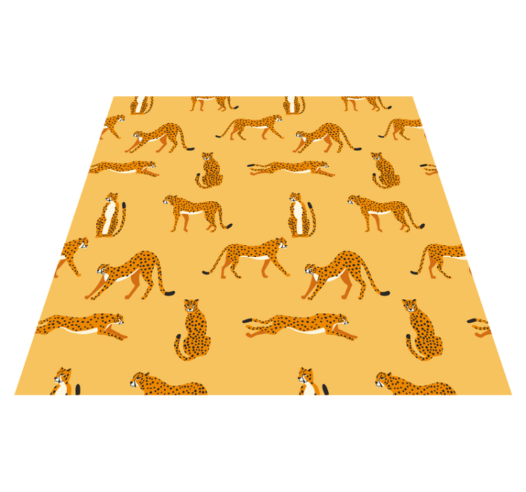 Animal vinyl rug with yellow leopard pattern - TenStickers