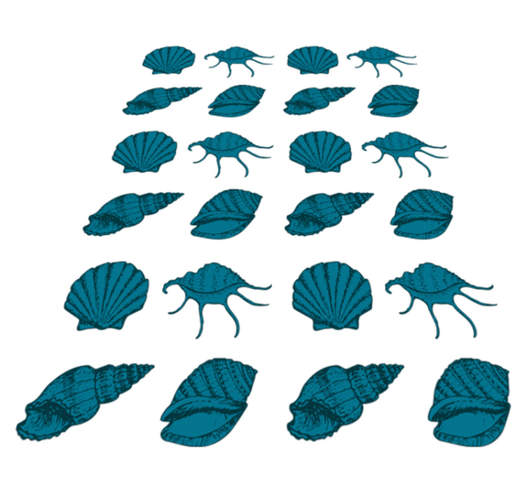 Animal vinyl rug seashell creatures - TenStickers