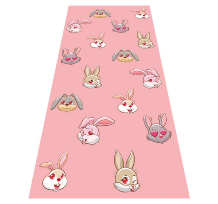 Animal vinyl rug featuring rabbit clipart - TenStickers