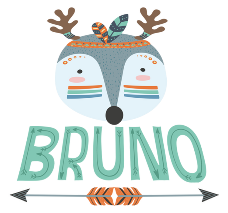 Nordic deer personalized animal vinyl rug - TenStickers