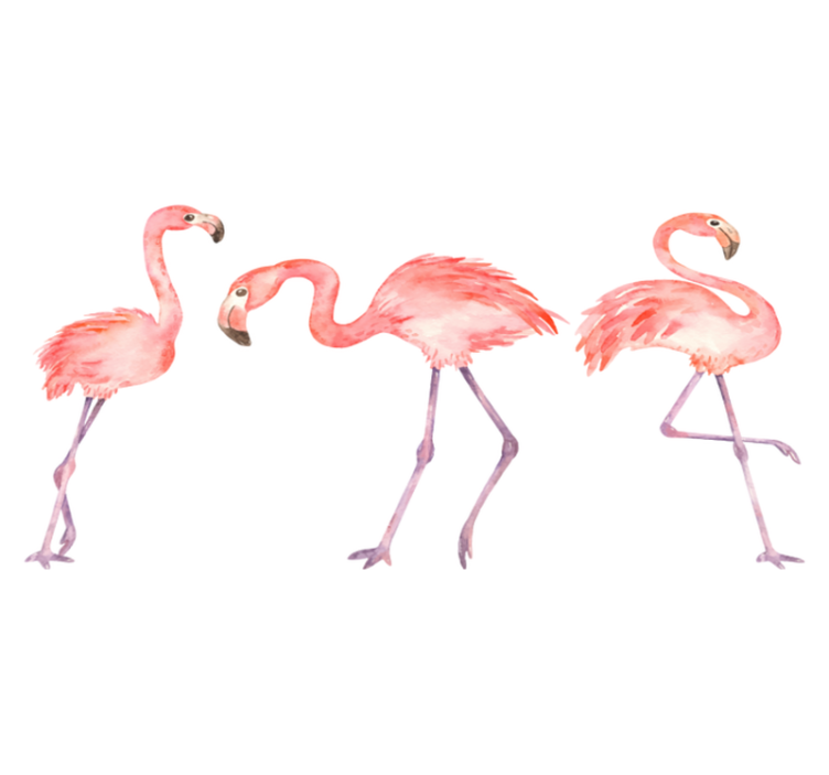 Elegant flamingo trio animal vinyl rug - TenStickers