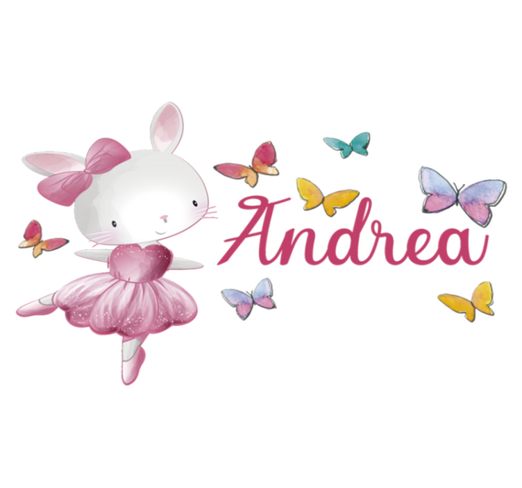 Animal vinyl rug featuring ballet girl design - TenStickers