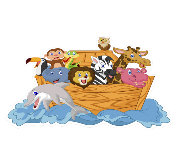 Animal vinyl rug noah's ark for kids - TenStickers