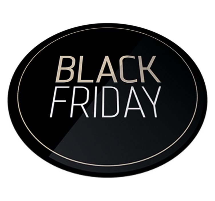 Black friday vinyl rug elegant promo sticker - TenStickers
