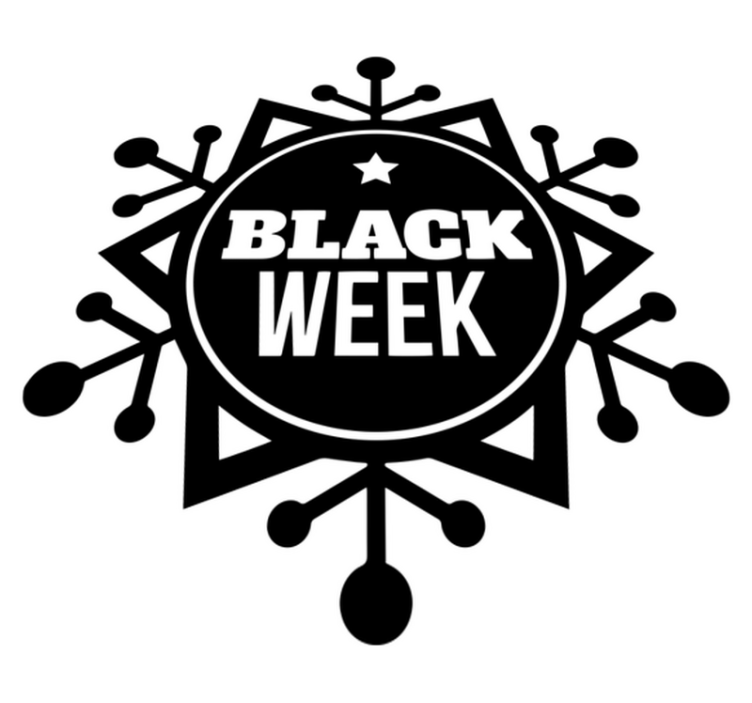 Black friday vinyl rug snowflake sale - TenStickers