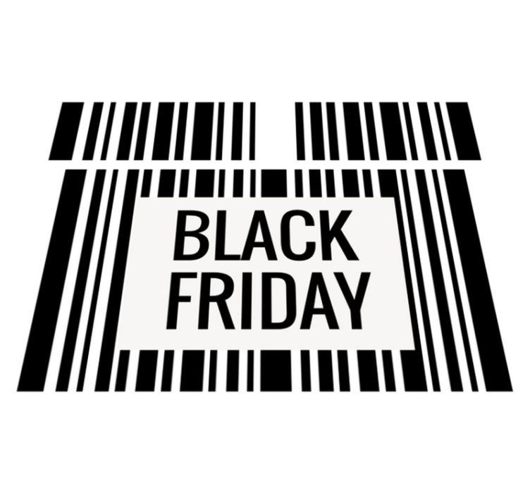 Black friday vinyl rug black friday codebar - TenStickers