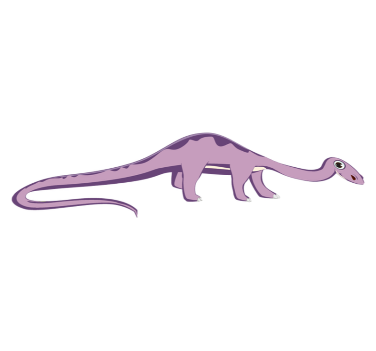 Friendly long-necked dinosaur animal vinyl rug - TenStickers