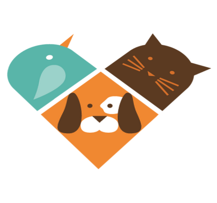 Colorful animal faces animal vinyl rug - TenStickers