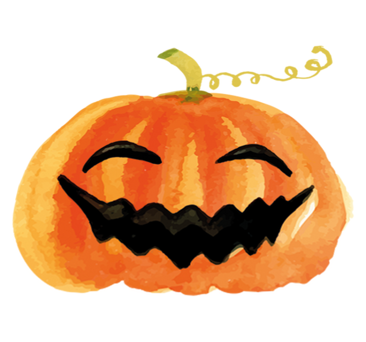 Halloween vinyl rug with cheerful pumpkin design - TenStickers