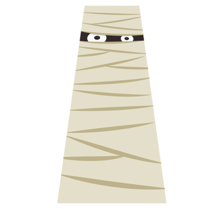 Halloween vinyl rug mummy eyes design - TenStickers