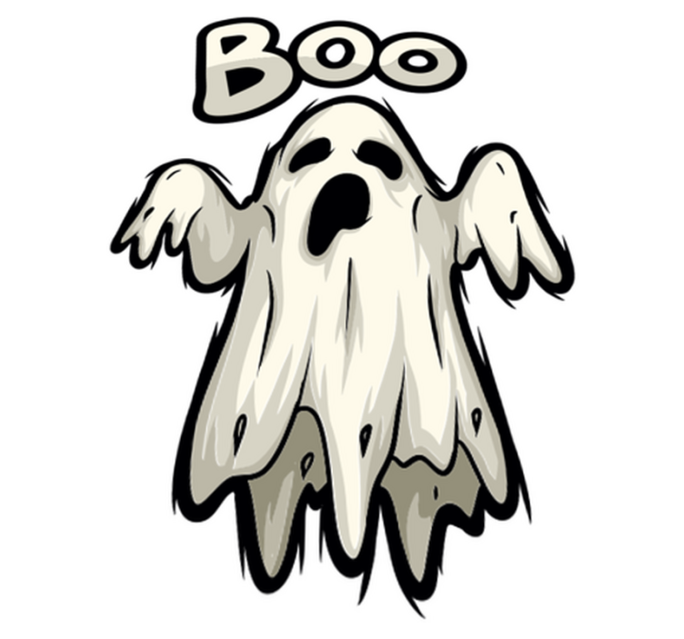Halloween vinyl rug boo ghost design - TenStickers