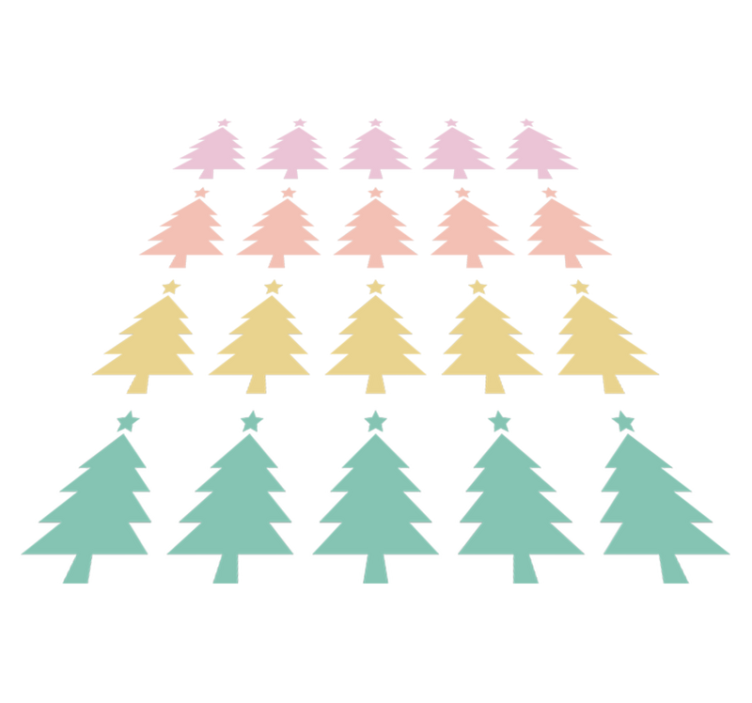 Christmas vinyl rug christmas tree print rug - TenStickers