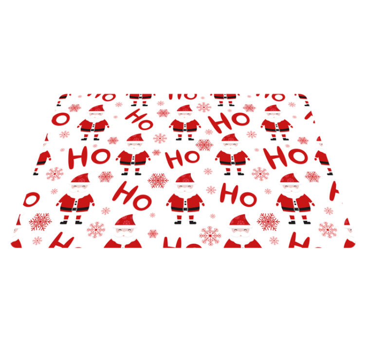 Christmas vinyl rug santa claus hohoho design - TenStickers