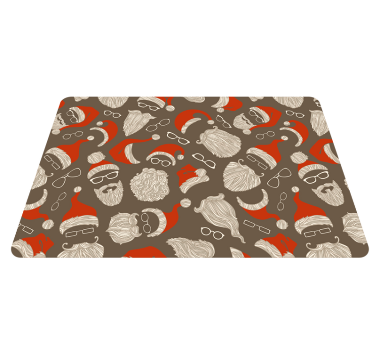 Christmas vinyl rug vintage santa claus face design - TenStickers