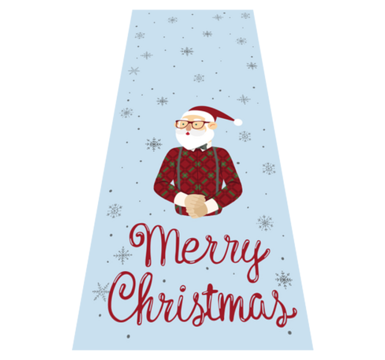 Christmas vinyl rug happy hipster holiday - TenStickers