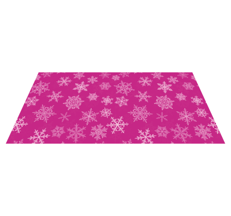 Christmas vinyl rug snowflake pattern design - TenStickers