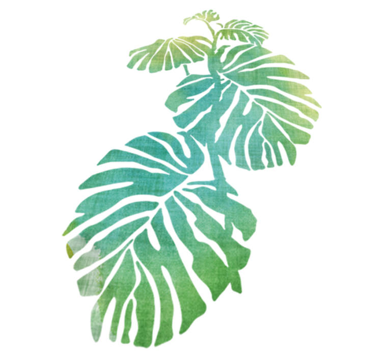 Flower vinyl rug aquarella adam's rib - TenStickers