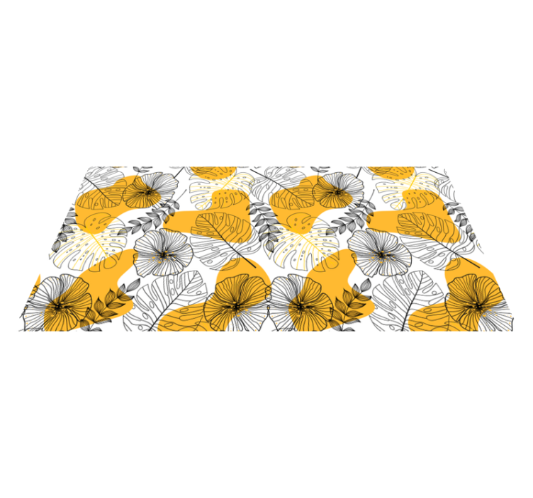 Flower vinyl rug with floral design storage unit - TenStickers