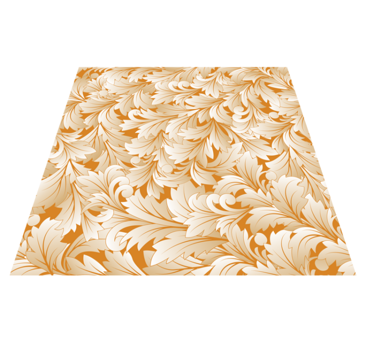 Flower vinyl rug with elegant floral design - TenStickers