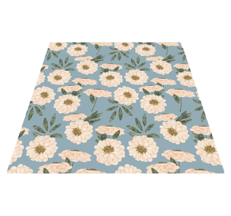 Exotic paint flower vinyl rug - TenStickers