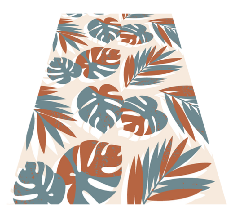 Flower vinyl rug with large green monster plants - TenStickers