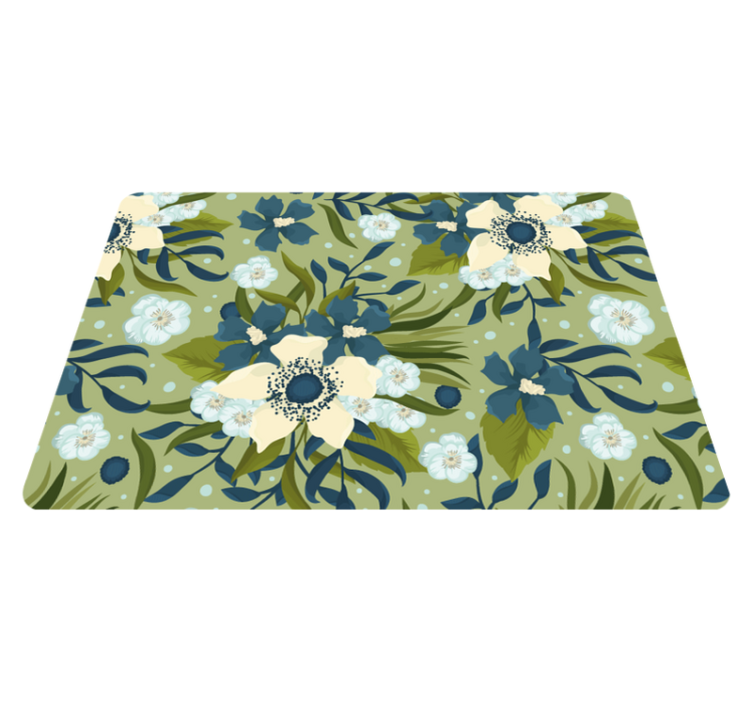 Summer colorful style flower vinyl rug - TenStickers