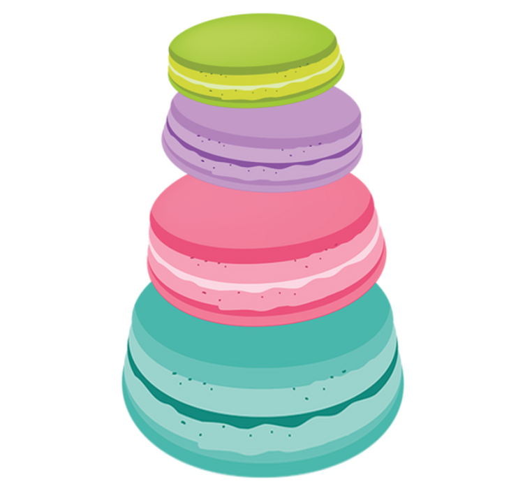 Kitchen vinyl rug colorful macarons - TenStickers