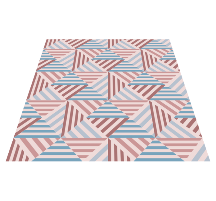 Dining room vinyl rug abstract geometry design - TenStickers