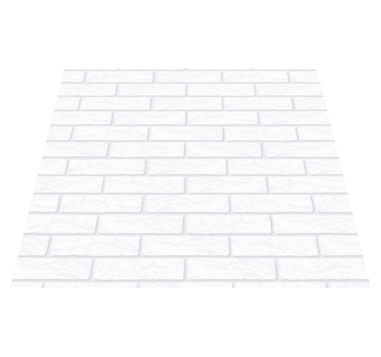 Kitchen vinyl rug in white brick design - TenStickers