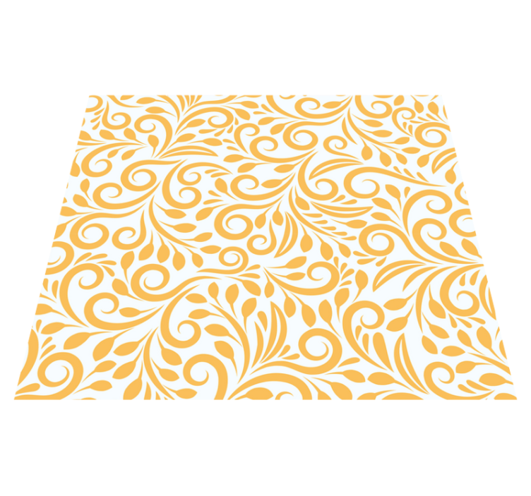Kitchen vinyl rug with yellow polish flowers - TenStickers