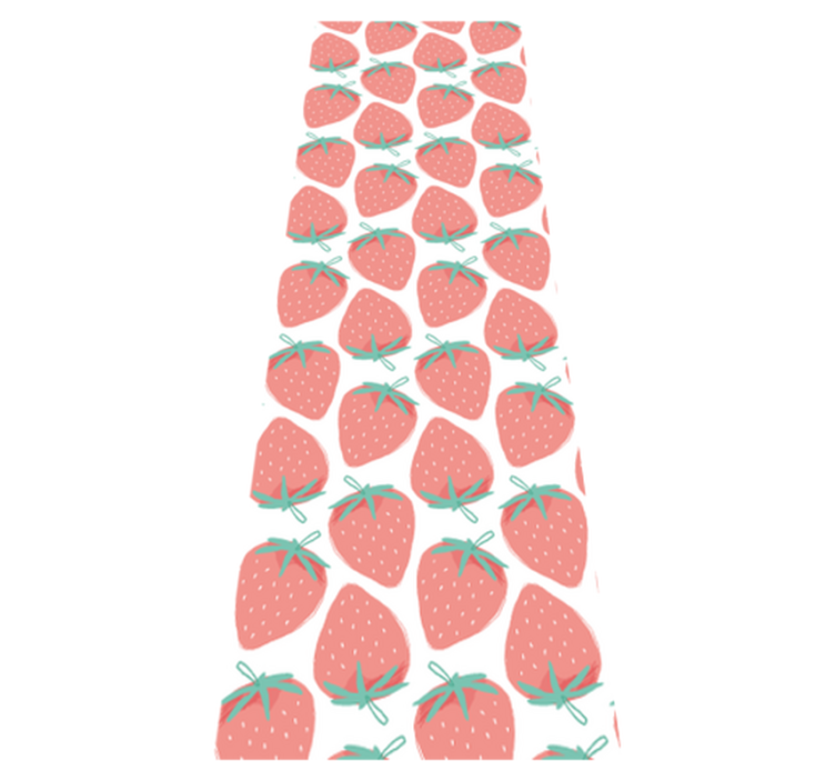 Kitchen vinyl rug seamless pastel strawberry pattern - TenStickers