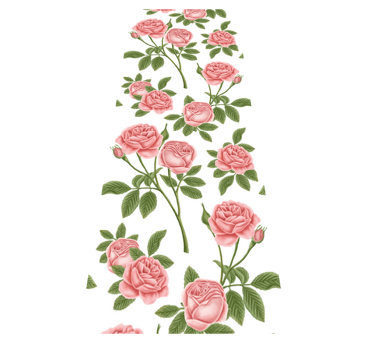 Kitchen vinyl rug flowerprint roses design - TenStickers