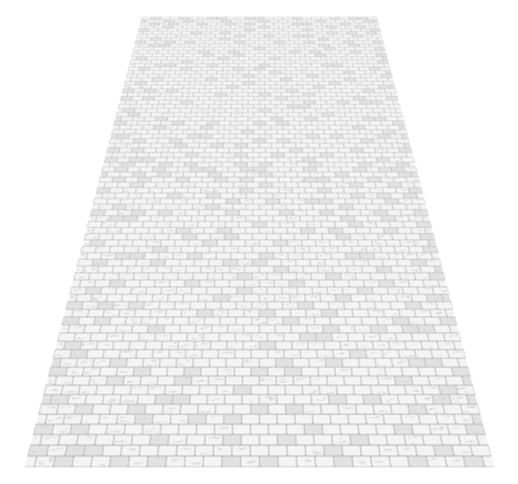 Kitchen vinyl rug in elegant brick pattern - TenStickers