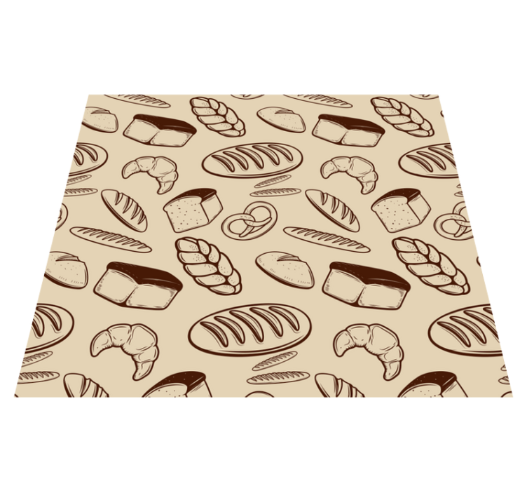 Kitchen vinyl rug bakery seamless design - TenStickers