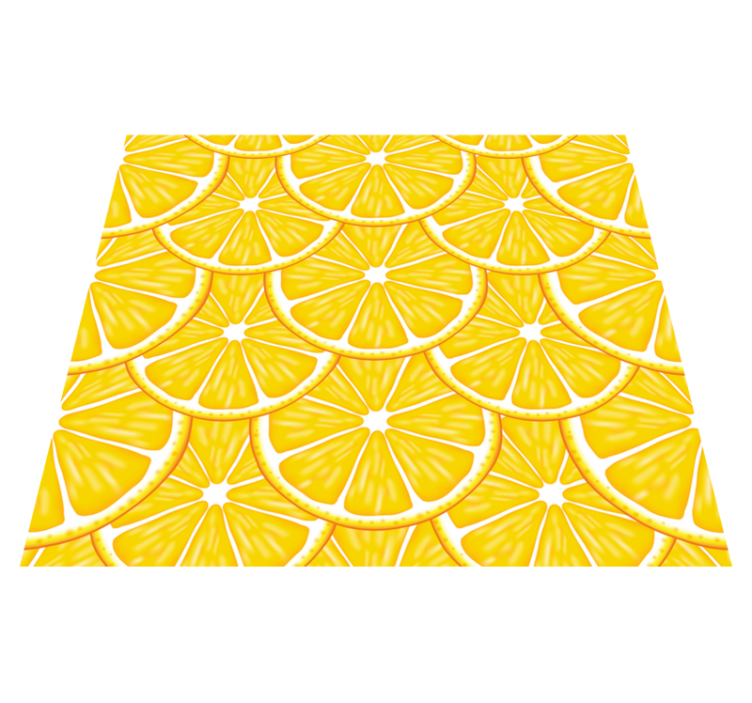 Kitchen vinyl rug with orange design - TenStickers