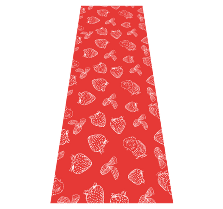 Kitchen vinyl rug seamless strawberry design - TenStickers