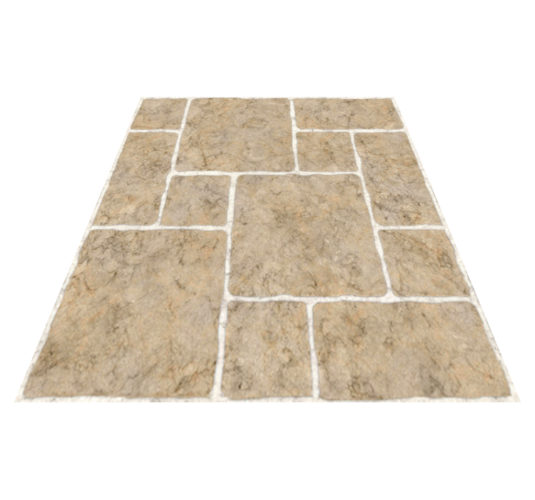 Beige stones bathroom vinyl rug - TenStickers