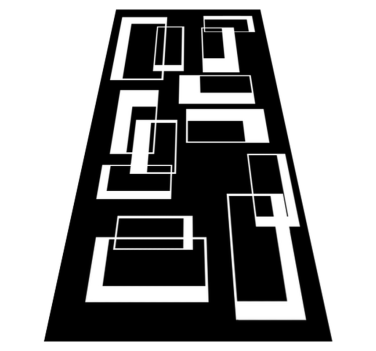 Bathroom vinyl rug in minimalistic rectangles - TenStickers