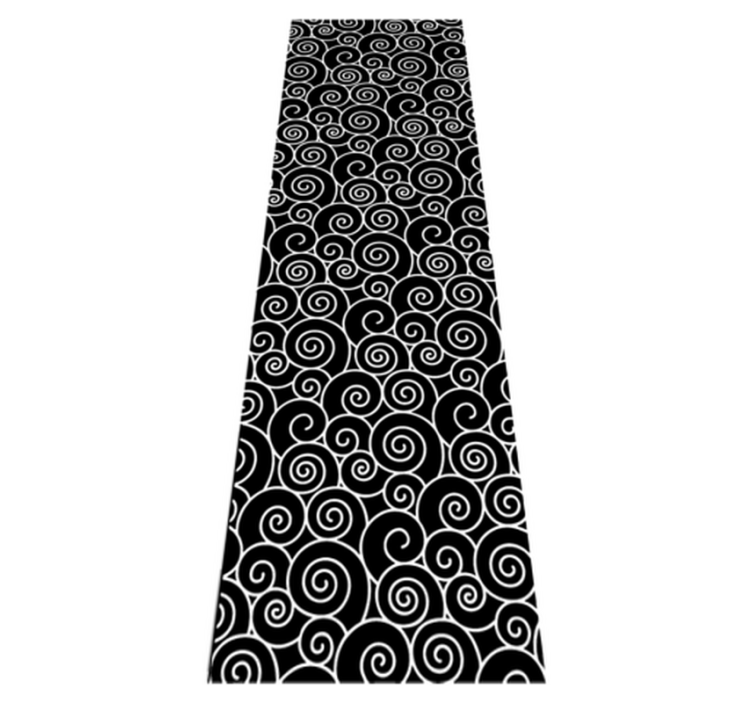 Circles and waves bathroom vinyl rug - TenStickers