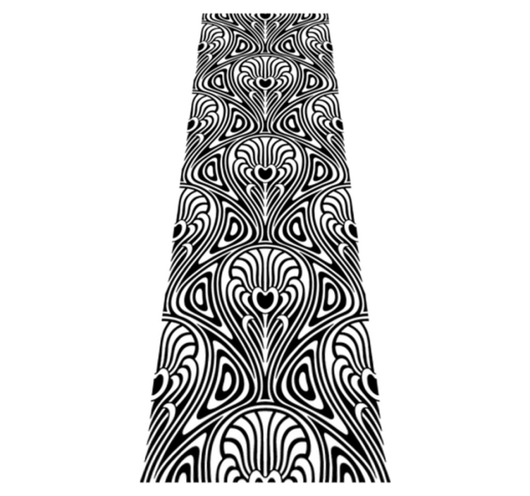 Art nouveau bathroom vinyl rug - TenStickers