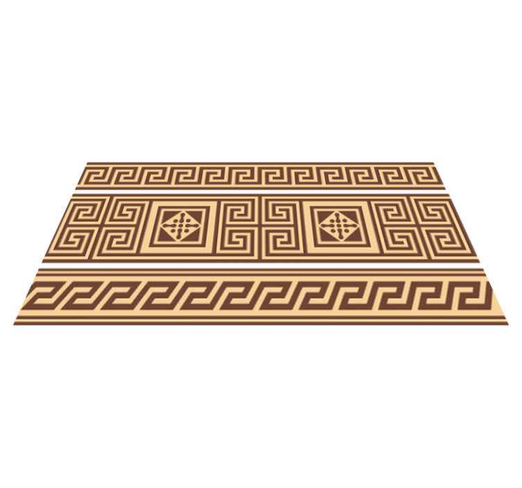 Bathroom vinyl rug with greek pattern - TenStickers