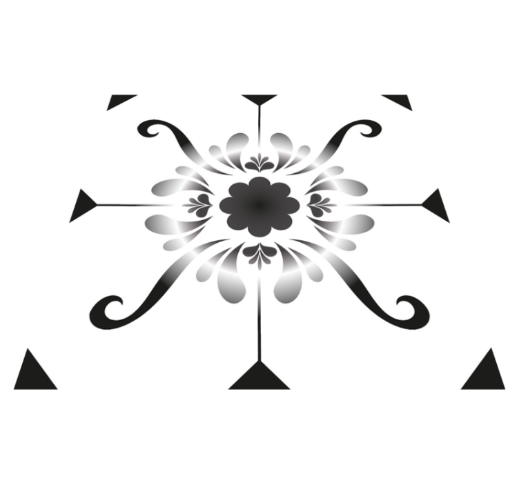 Bathroom vinyl rug with tile pattern design - TenStickers