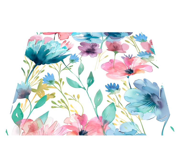 Flower vinyl rug wildflowers in summer - TenStickers