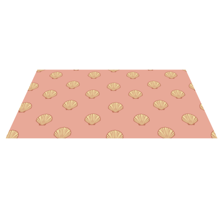 Flower vinyl rug seashell pattern design - TenStickers