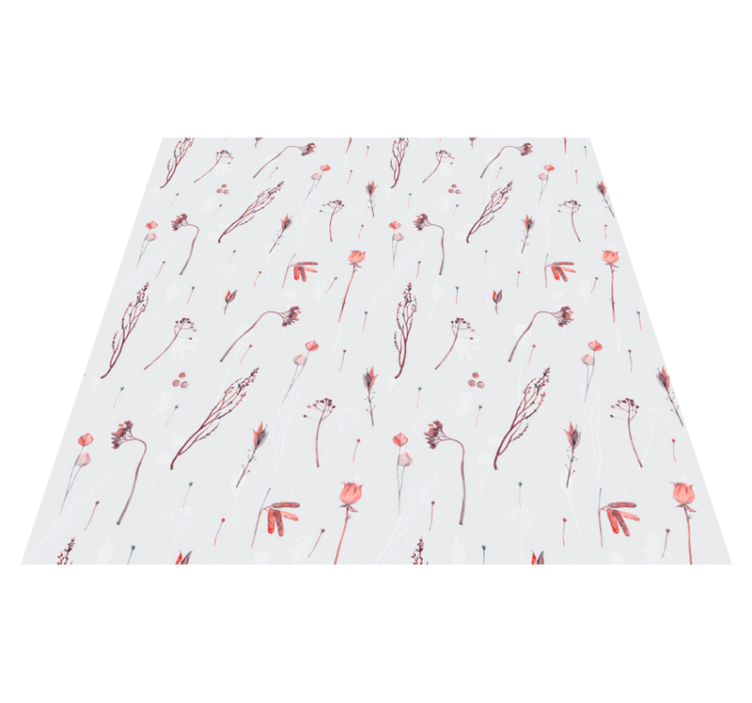 Flower vinyl rug with delicate floral design - TenStickers