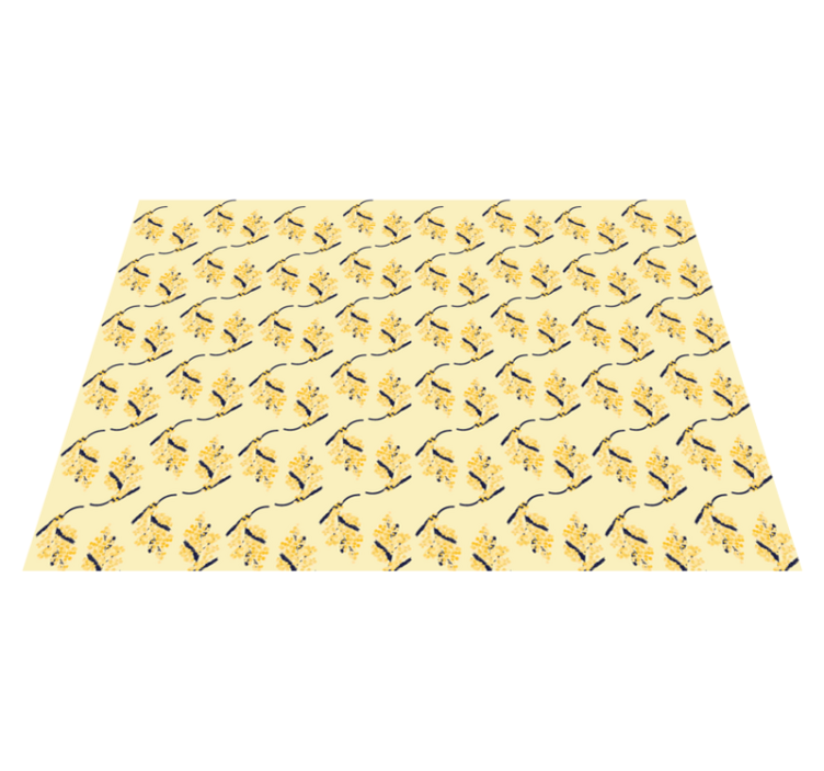 Flower vinyl rug mimosa patterns - TenStickers