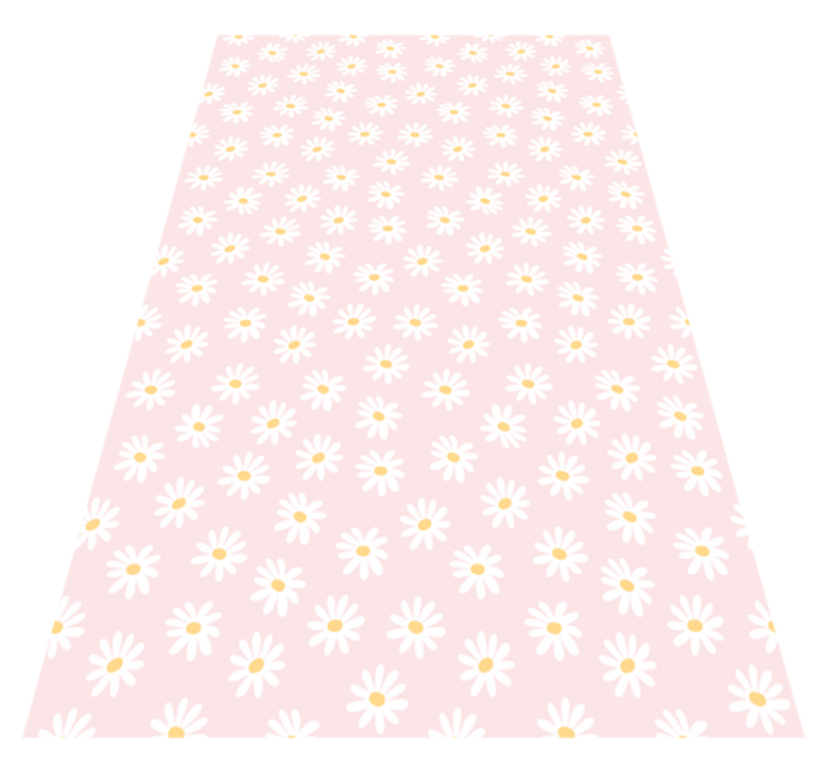 Daisy flower pattern flower vinyl rug - TenStickers