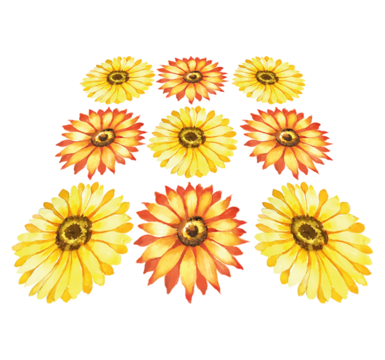 Vibrant flower composition flower vinyl rug - TenStickers