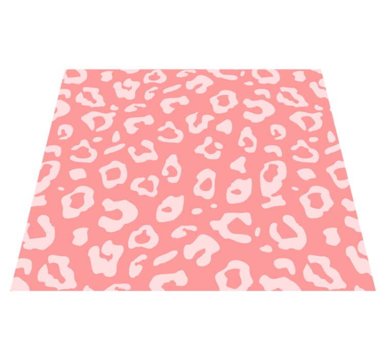Animal print vinyl rug in pink leopard pattern - TenStickers