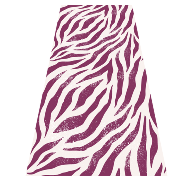 Animal print vinyl rug in purple and white zebra pattern - TenStickers